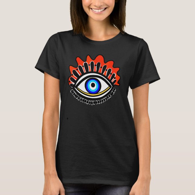 Der Böse Blick Fluch Schutz Seh T-Shirt (Vorderseite)
