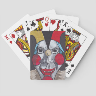 Der böse Jester spielt Karten Spielkarten