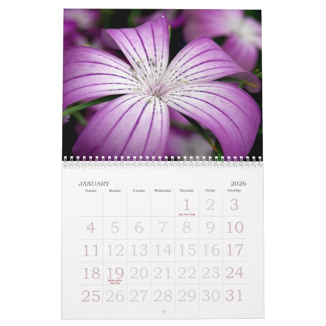 Der botanische Garten New York Kalender (Jan 2026)