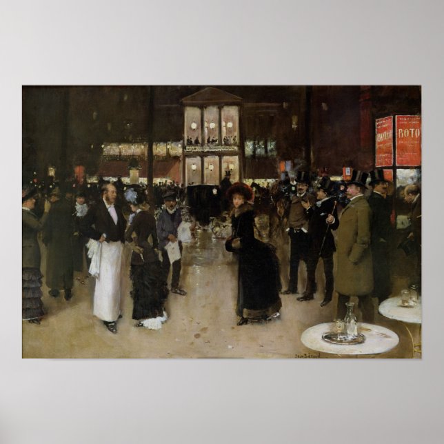 Der Boulevard in der Nacht Poster (Vorne)