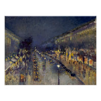 Der Boulevard Montmartre am Abend in Pissarro