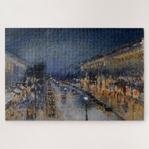 Der Boulevard Montmartre bei Nacht – Pissarro