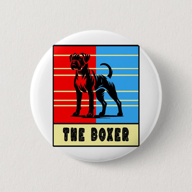 Der Boxer - Starke Hündin Button (Vorderseite)
