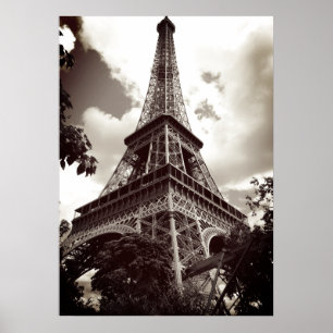 Der Braun-Eiffel-Turm in Paris Poster