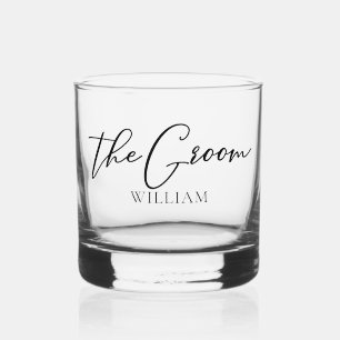 Der Bräutigam Anpassbare Junggesellenabschied Hoch Whiskyglas