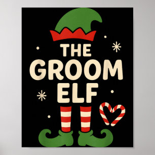 Der Bräutigam-Elf-Christmas-Xmas-lustige Hochzeit Poster