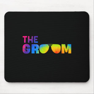 Der Bräutigam Tie Dye Cool Shades Lustige Junggese Mousepad