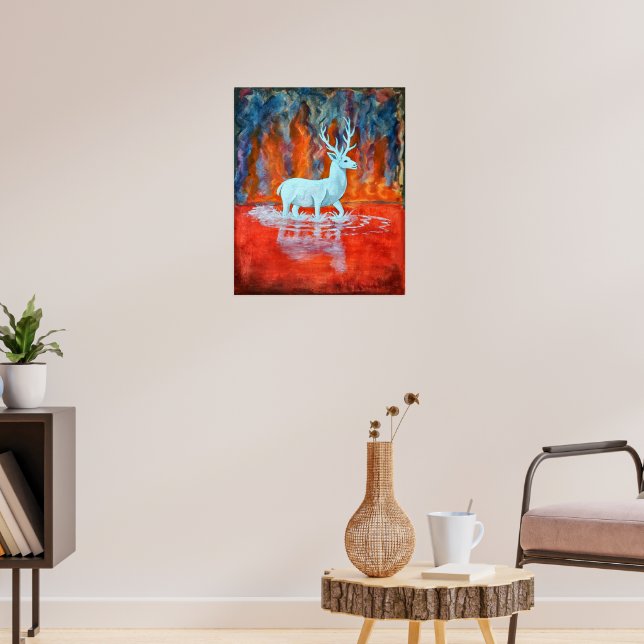Der brennende See Poster (Wohnzimmer 3)