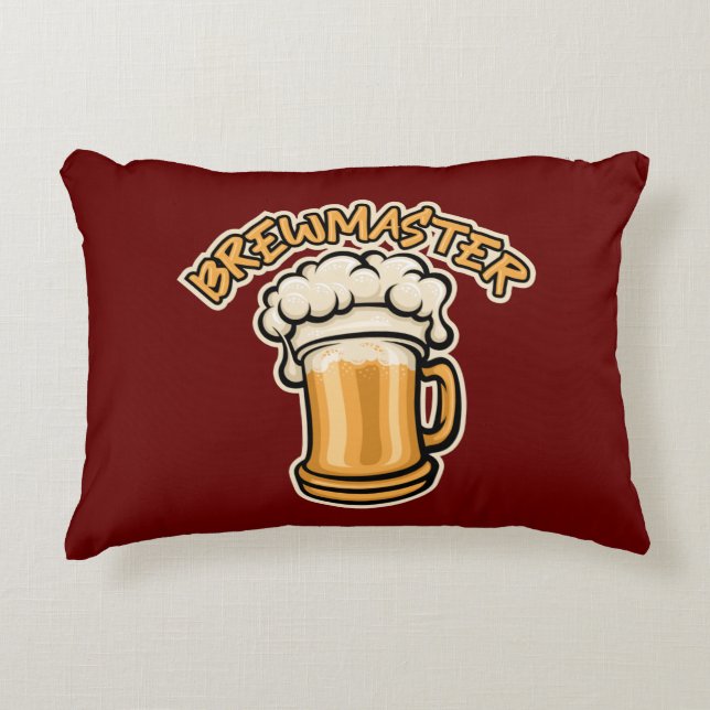 Der Brewmaster braucht eine Bier-Tasse Dekokissen (Vorderseite)