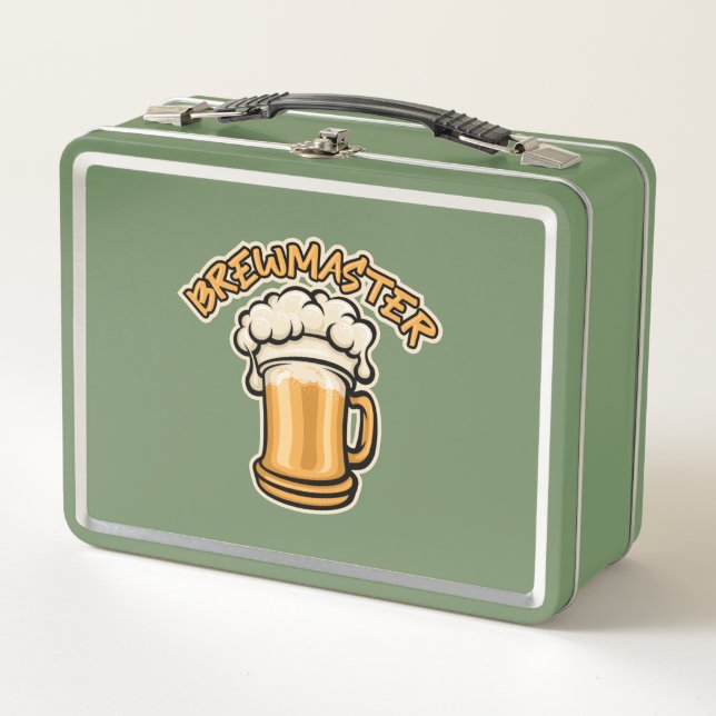 Der Brewmaster braucht eine Bier-Tasse Metall Brotdose (Vorderseite)
