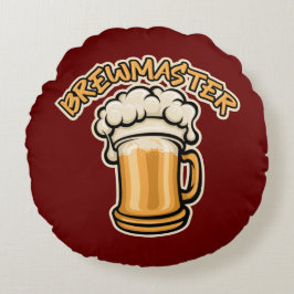 Der Brewmaster braucht eine Bier-Tasse Rundes Kissen