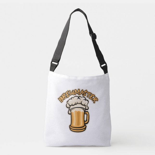 Der Brewmaster braucht eine Bier-Tasse Tragetaschen Mit Langen Trägern (Vorderseite)