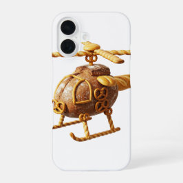 Der Brezel-Copter: Brot-Hubschrauber-Esskunst iPhone 16 Hülle