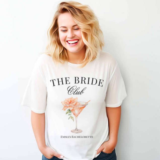 Der Bridge Club Blush Cocktail Tri-Blend Shirt (Blush Cocktail Bride Tshirt)