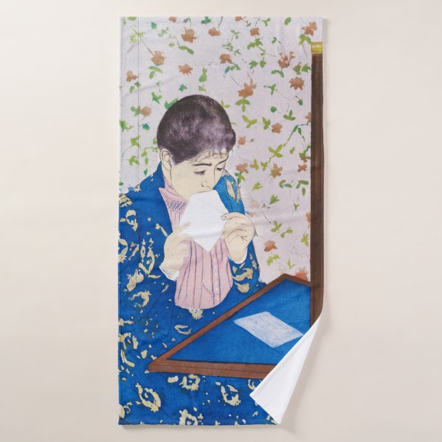 Der Brief, Mary Cassatt Badehandtuch (Badehandtuch)