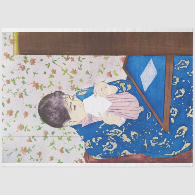 Der Brief, Mary Cassatt Seidenpapier (Vorderseite)