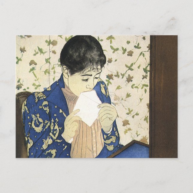 Der Brief von Mary Cassatt, Vintager Impressionism Postkarte (Vorderseite)