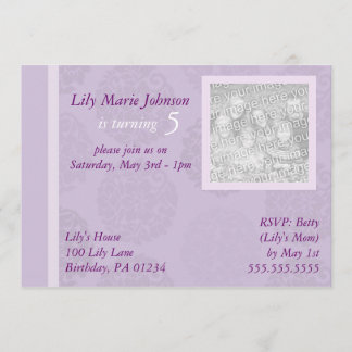 Der Brithday des eleganten Blumen-Mädchens Party Einladung