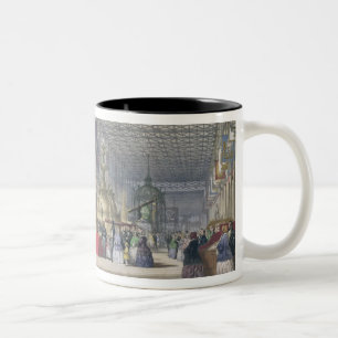 Der britische Nave der großen Ausstellung, 1851 Zweifarbige Tasse