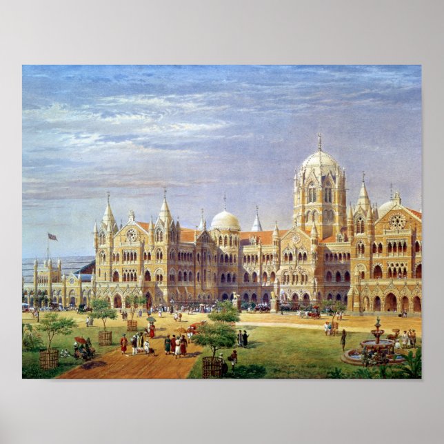 Der britische Raj Great Indian Peninsular Terminus Poster (Vorne)