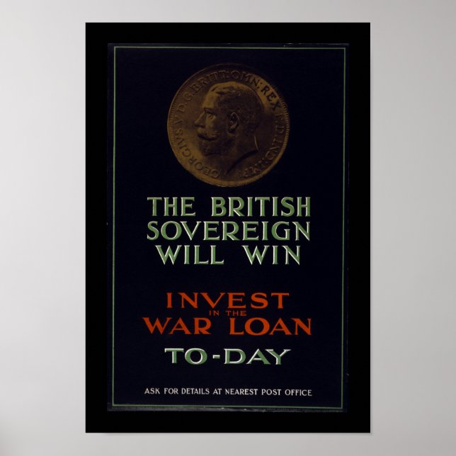 Der britische Souverän wird gewinnen (Grenze) Poster (Vorne)