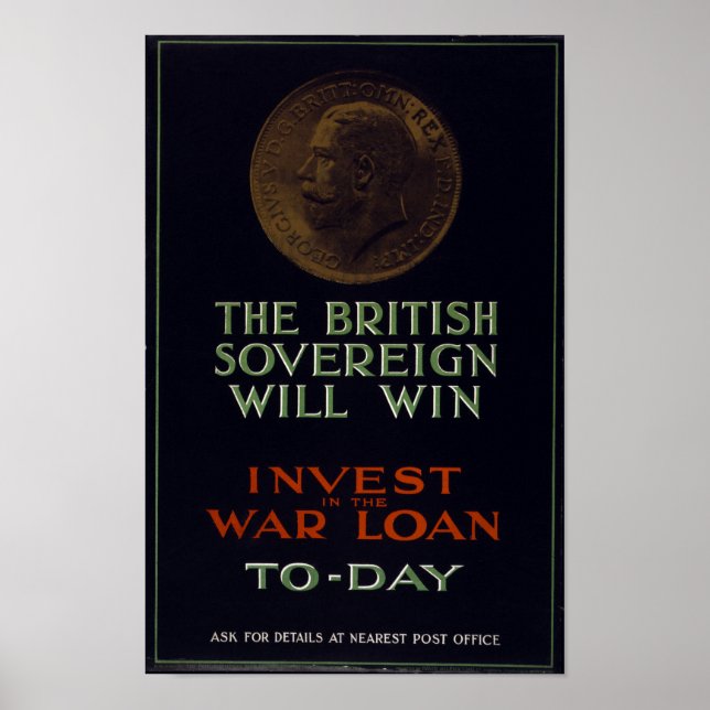 Der britische Souverän wird gewinnen (Leinwand) Poster (Vorne)