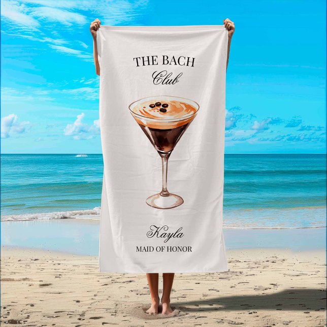Der Britische Sozialclub Espresso Cocktail Strandtuch (Von Creator hochgeladen)