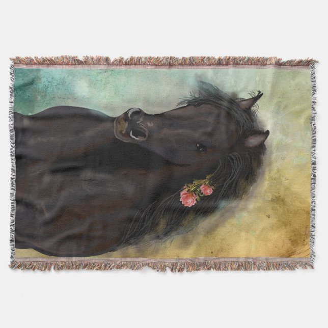 DER BROWN FRIESIAN ~ Throw Blanket Decke (Vorderseite)