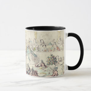 Der Bruch des Eheversprechens - Cartoonhand färbte Tasse