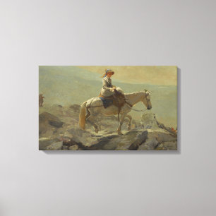 Der Brückenweg, die weißen Berge (Winslow Homer) Leinwanddruck