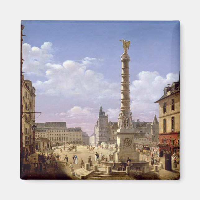 Der Brunnen am Place du Chatelet Magnet (Vorne)