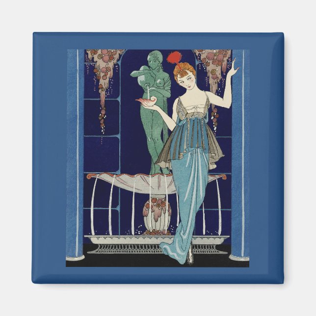 Der Brunnen der Muschel von George Barbier Magnet (Vorne)