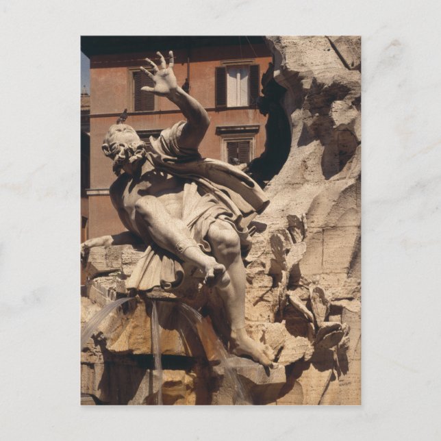 Der Brunnen der vier Flüsse Postkarte (Vorderseite)