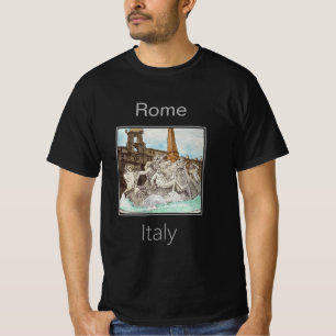 Der Brunnen der vier Flüsse Roms auf der Piazza Na T-Shirt