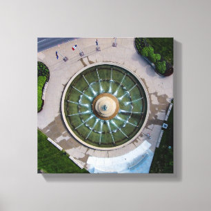 Der Brunnen-Leinwand-Wand-Kunst Kansas- Leinwanddruck