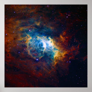 Der Bubble-Nebel NGC 7635 Sharpless 162 Poster