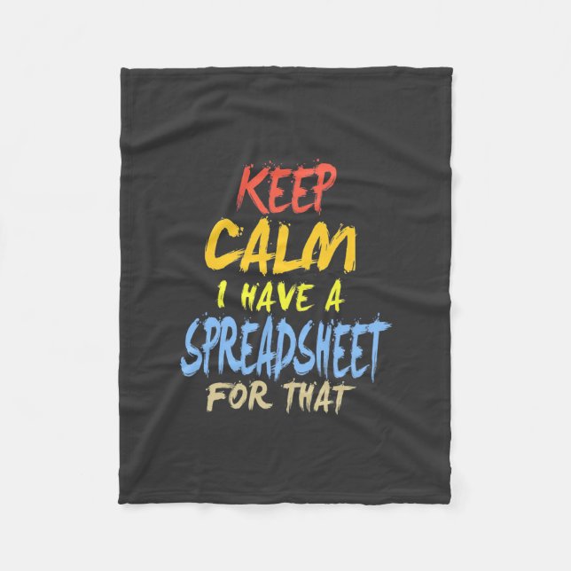 Der Buchhalter hat dafür eine Tabelle Fleecedecke (Vorderseite)