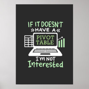 Der Buchhalter hat eine Pivot-Tabelle Poster