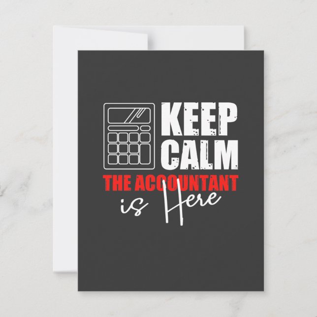 Der Buchhalter ist hier Dankeskarte (Vorderseite)