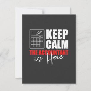 Der Buchhalter ist hier Dankeskarte