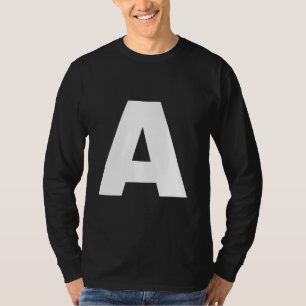 Der Buchstabe A Großbuchstabe Einfache Weiße Fette T-Shirt