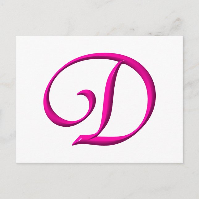 Der Buchstabe D Postkarte (Vorderseite)