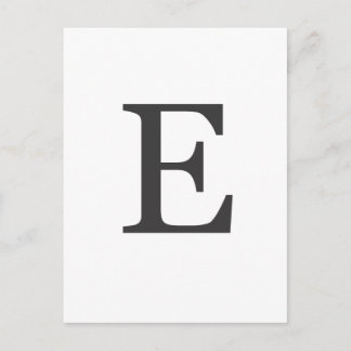 ‚der Buchstabe E‘ Postkarte