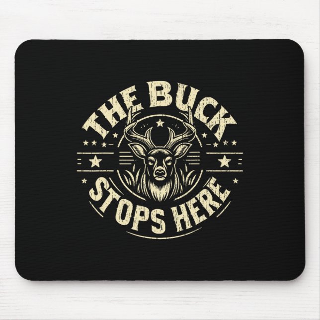 Der Buck hält hier auf der Jagd Mousepad (Vorne)