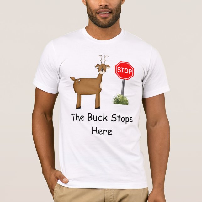 Der Buck hält hier T - Shirt an (Vorderseite)