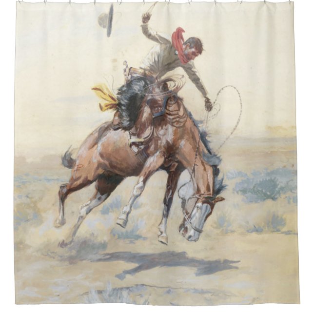 Der Bucker 1904 von Charles Marion Russell Duschvorhang (Vorderseite)