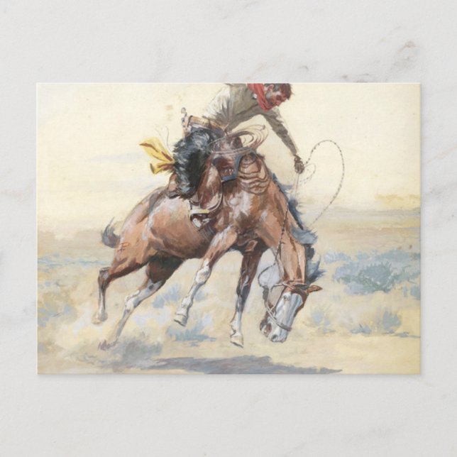 Der Bucker 1904 von Charles Marion Russell Postkarte (Vorderseite)