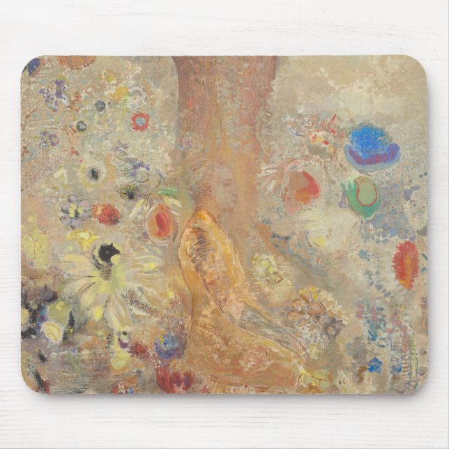 Der Buddha von Odilon Redon Mousepad (Vorne)