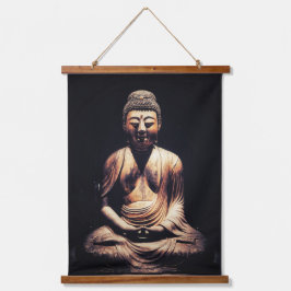 Der Buddha Wandteppich Mit Holzrahmen
