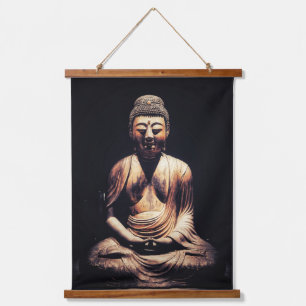 Der Buddha Wandteppich Mit Holzrahmen